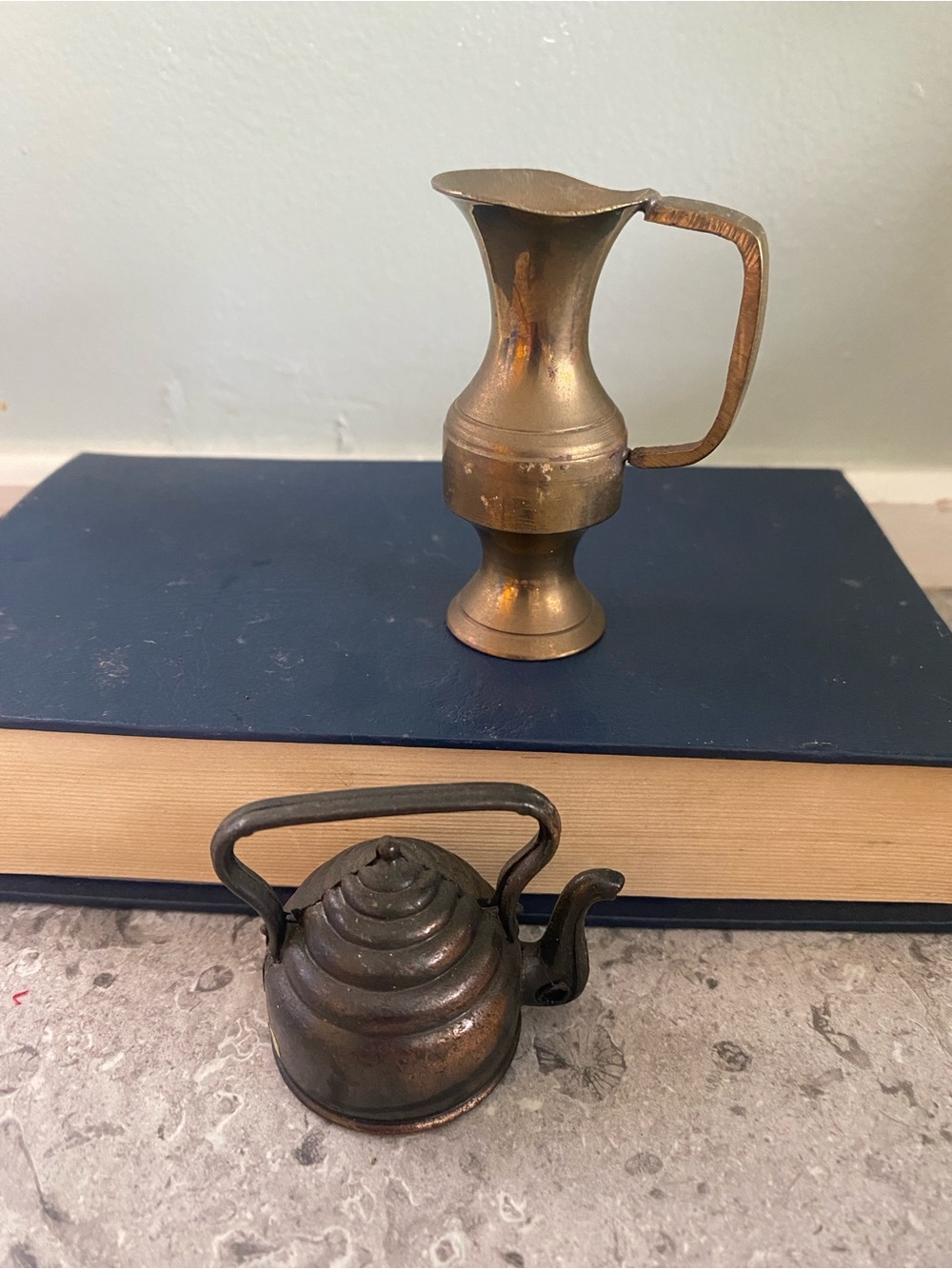 FREE with any purchase Antique-Style Brass Pitcher Kettle MINIATURES dollhouse
